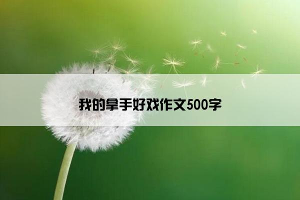 我的拿手好戏作文500字