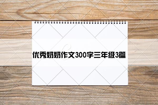 优秀奶奶作文300字三年级3篇