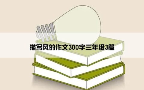 描写风的作文300字三年级3篇