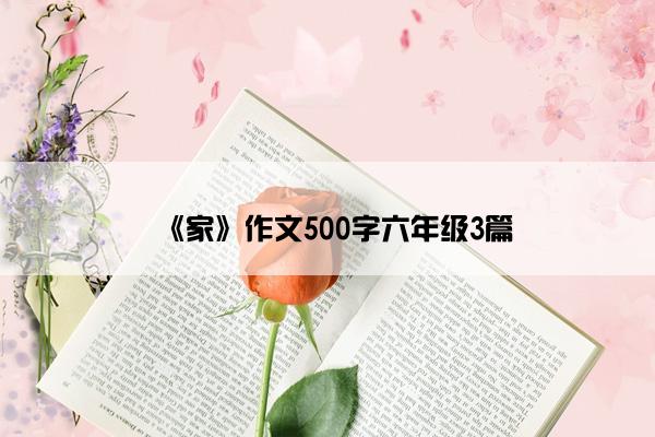 《家》作文500字六年级3篇