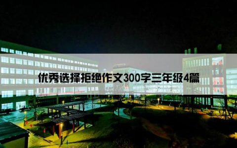 优秀选择拒绝作文300字三年级4篇
