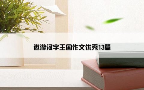 遨游汉字王国作文优秀13篇