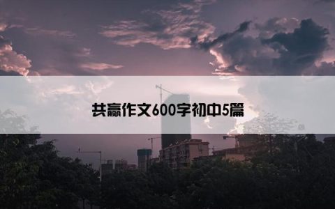 共赢作文600字初中5篇