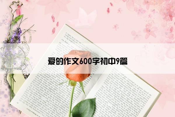 爱的作文600字初中9篇