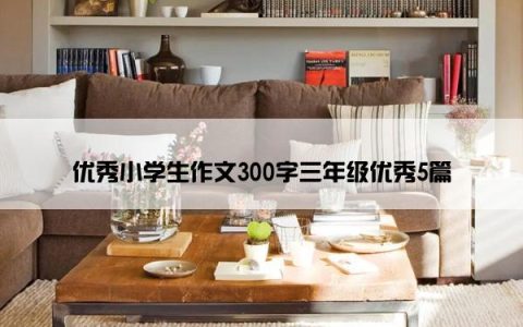 优秀小学生作文300字三年级优秀5篇