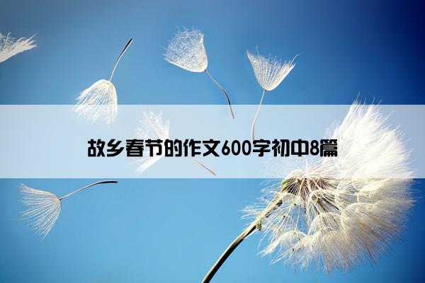 故乡春节的作文600字初中8篇