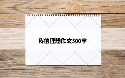 我的理想作文500字