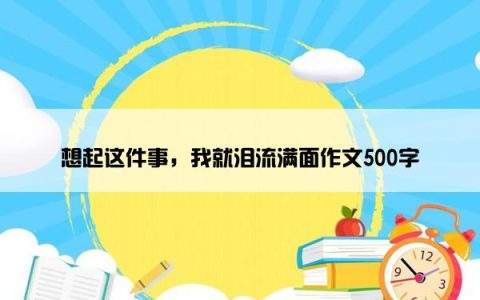 想起这件事，我就泪流满面作文500字