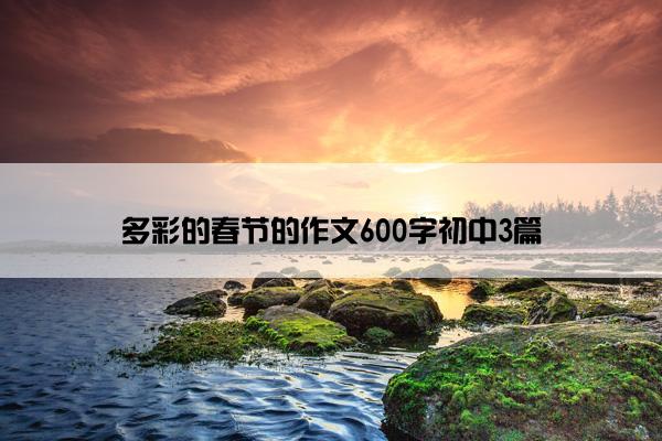 多彩的春节的作文600字初中3篇