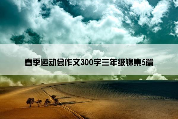 春季运动会作文300字三年级锦集5篇