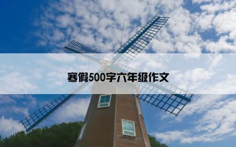 寒假500字六年级作文