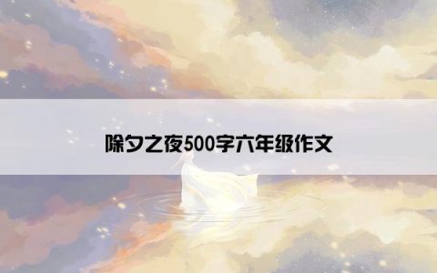 除夕之夜500字六年级作文