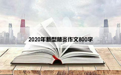 2020年新型肺炎作文800字