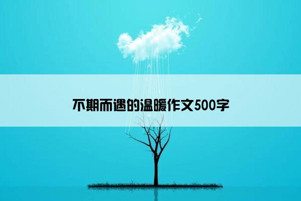 不期而遇的温暖作文500字