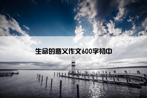 生命的意义作文600字初中