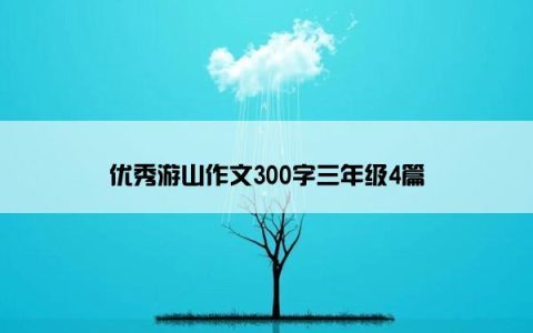 优秀游山作文300字三年级4篇