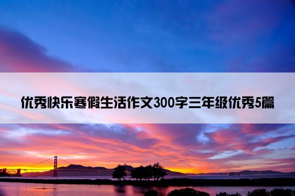 优秀快乐寒假生活作文300字三年级优秀5篇