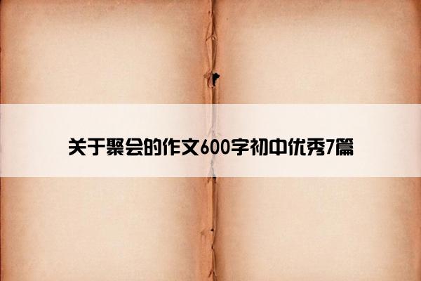 关于聚会的作文600字初中优秀7篇