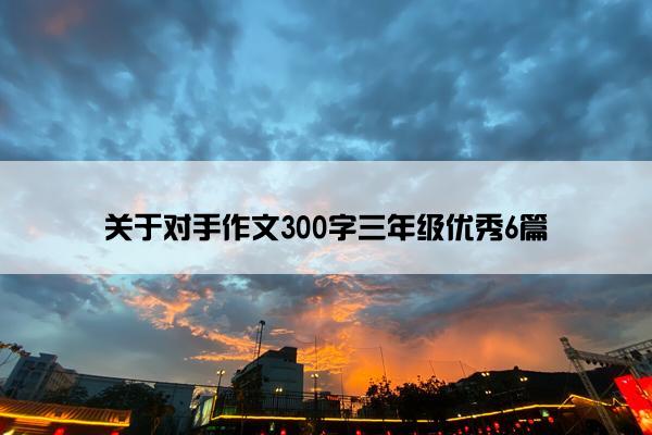 关于对手作文300字三年级优秀6篇