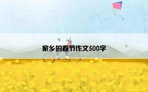 家乡的春节作文500字