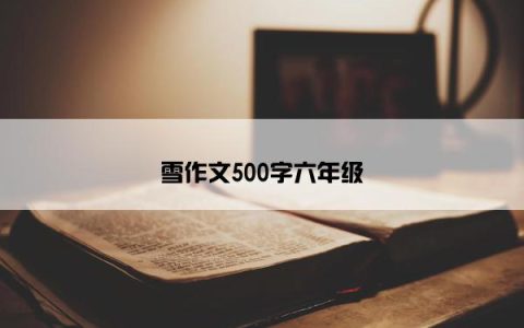 雪作文500字六年级