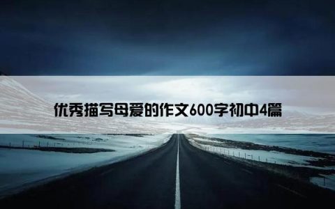 优秀描写母爱的作文600字初中4篇