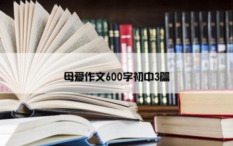 母爱作文600字初中3篇