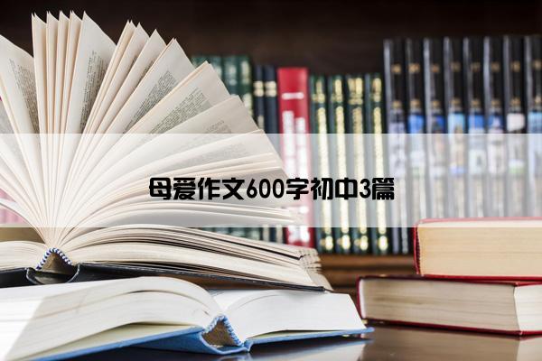 母爱作文600字初中3篇