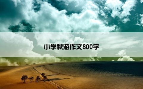 小学秋游作文800字