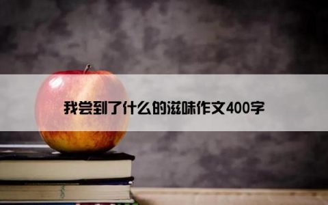 我尝到了什么的滋味作文400字