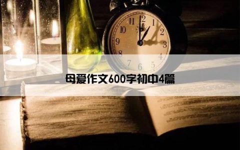 母爱作文600字初中4篇