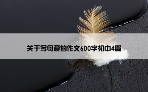 关于写母爱的作文600字初中4篇