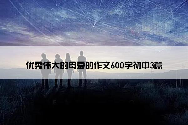 优秀伟大的母爱的作文600字初中3篇