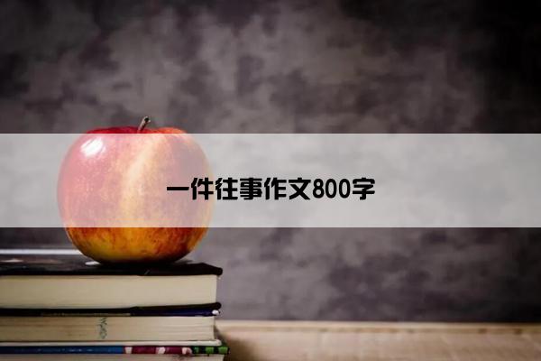 一件往事作文800字