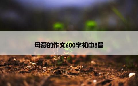 母爱的作文600字初中8篇