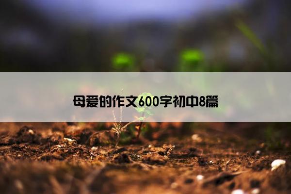 母爱的作文600字初中8篇