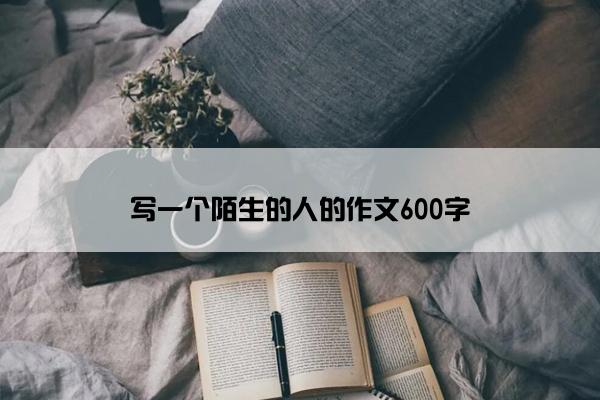 写一个陌生的人的作文600字