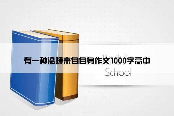 有一种温暖来自自身作文1000字高中