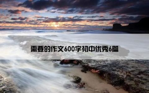需要的作文600字初中优秀6篇
