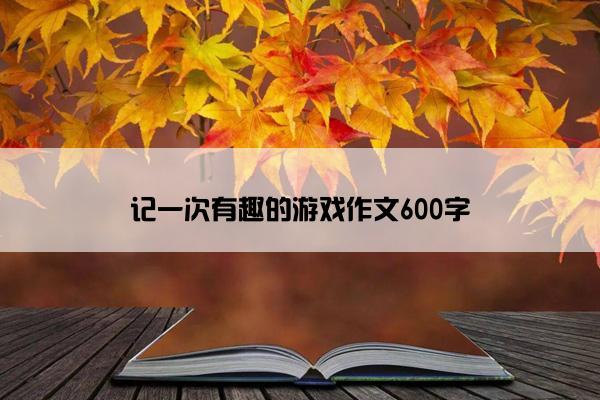 记一次有趣的游戏作文600字