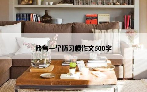 我有一个坏习惯作文500字