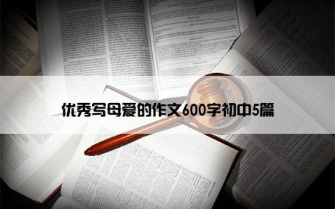 优秀写母爱的作文600字初中5篇