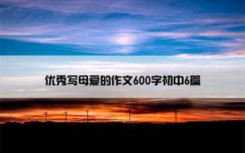 优秀写母爱的作文600字初中6篇
