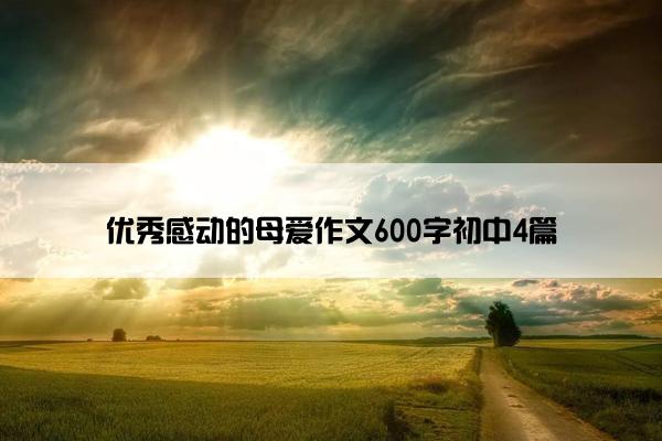 优秀感动的母爱作文600字初中4篇