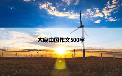大度中国作文500字