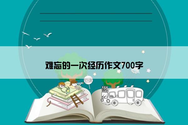 难忘的一次经历作文700字