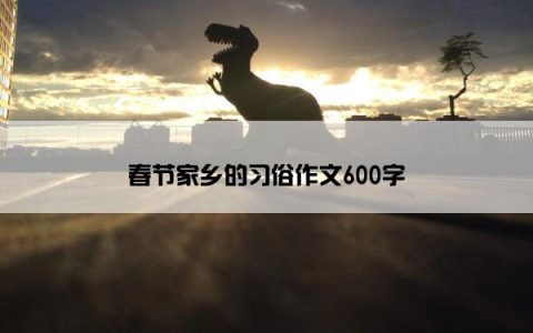春节家乡的习俗作文600字
