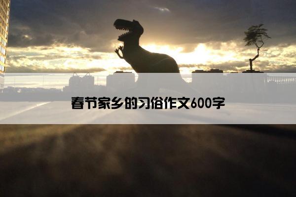 春节家乡的习俗作文600字