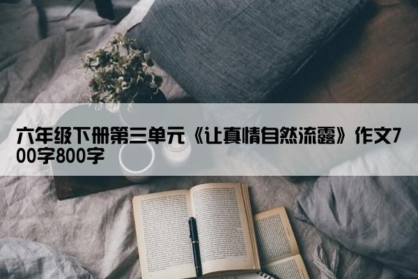 六年级下册第三单元《让真情自然流露》作文700字800字