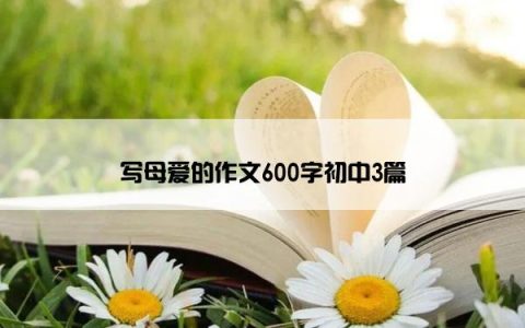 写母爱的作文600字初中3篇